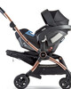 Airo 7 Piece Black Essentials Bundle with Black Aton Car Seat- Black with Rose Gold Frame image number 5